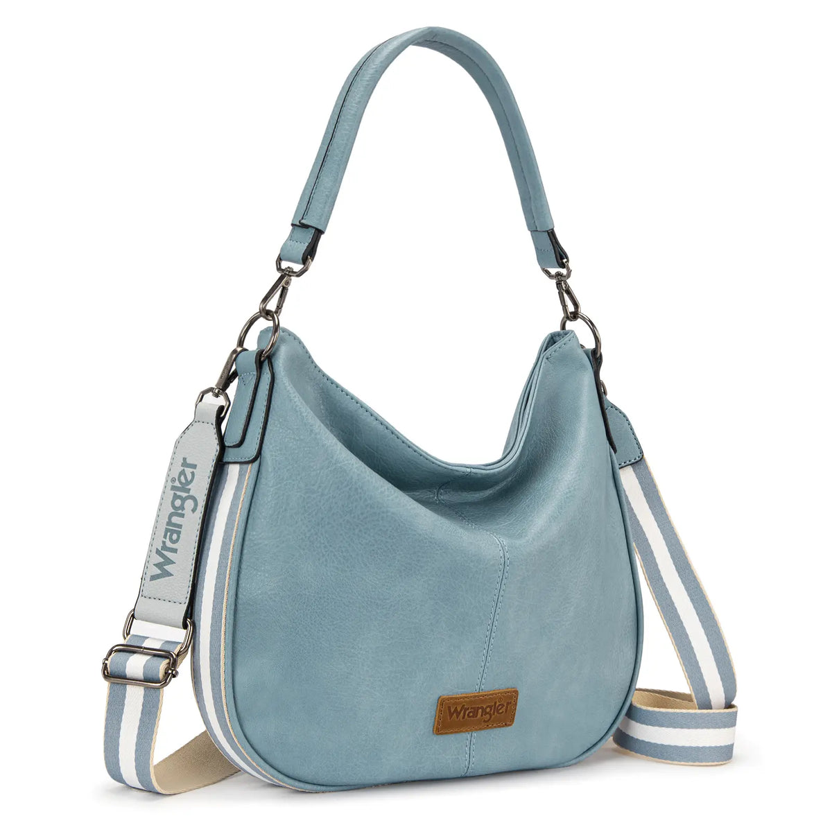 Wrangler Hobo Bags Large Crossbody Bags for Women Shoulder Purses with Striped Cotton Straps
