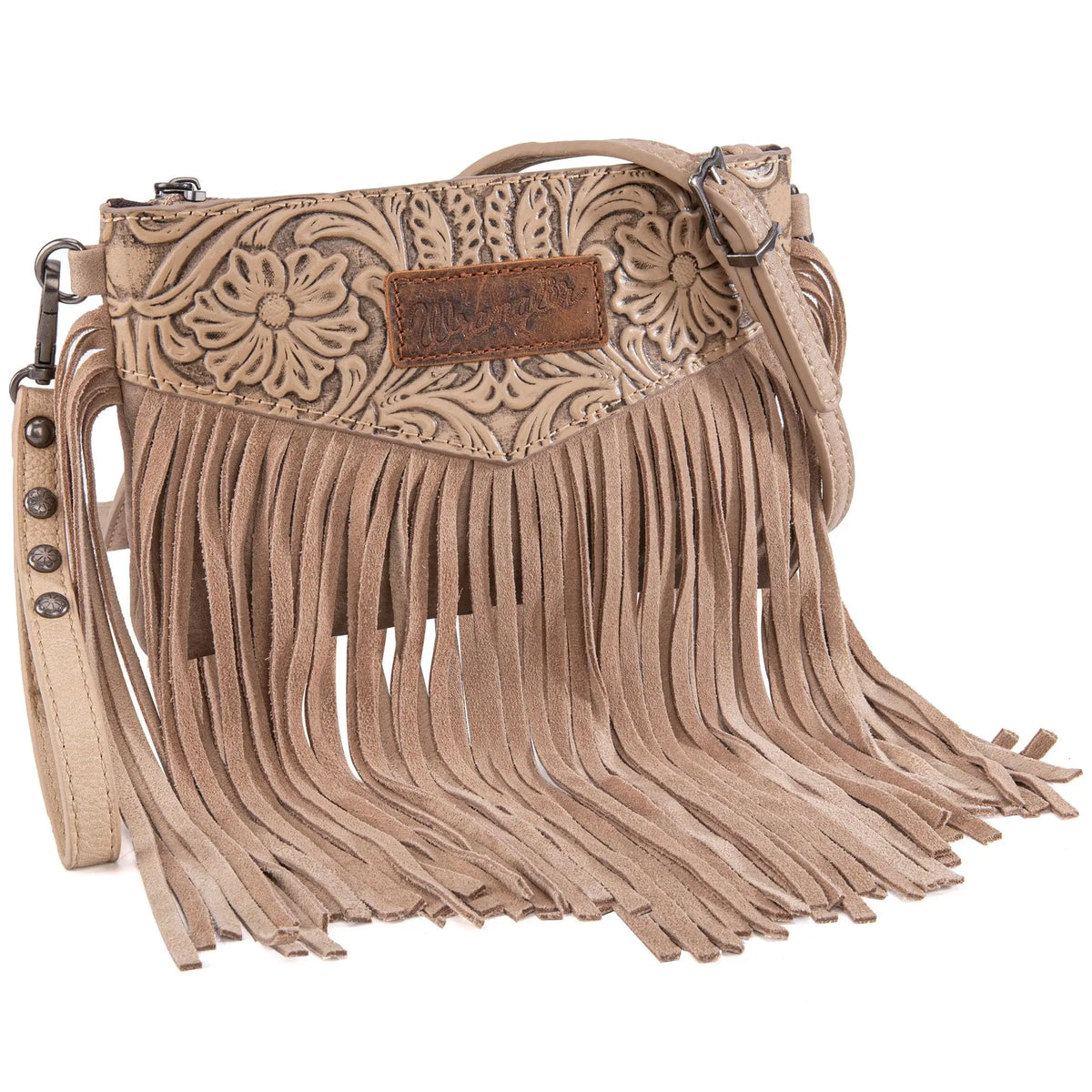 Wrangler Crossbody Small Purse for Women Wristlet Fringe Bag Western Purse