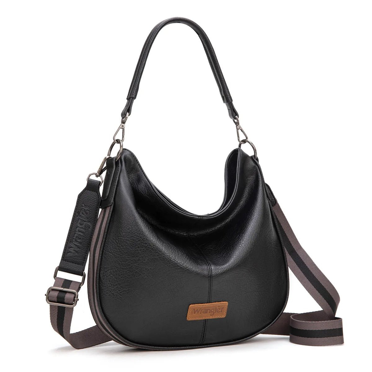 Wrangler Hobo Bags Large Crossbody Bags for Women Shoulder Purses with Striped Cotton Straps